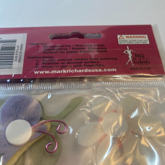 Scrapbook Embellishments Felt Stickers Flowers Pig Sheep Paper Crafts - Picture 9 of 13